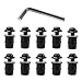 MUQIDA 10 PCS Motorcycle Windshield Bolts Screws Kit Aluminum Alloy Motorbike Windscreen Body Fasteners Universal Windshield Mounting Bolts with Wrench for Motorcycle Fairings Black - Image 2
