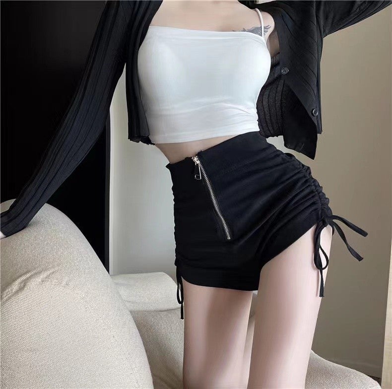 Small Summer Wear Lace-Up Women'S Bilateral Short 20 Zipper 23 High Waist A- Line Short Skirt Pants New - Image 2