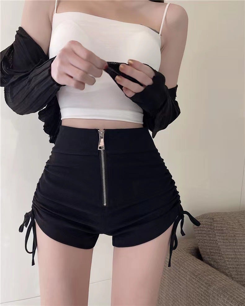 Small Summer Wear Lace-Up Women'S Bilateral Short 20 Zipper 23 High Waist A- Line Short Skirt Pants New - Image 4