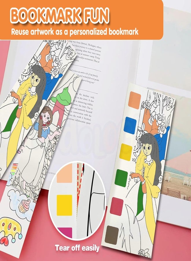 Kidology Pocket Water Color Books for Babies, Mini Painting Book Barbie Theme with 20 Sheet, 1 Brush | Educational Montessori Toy, Gift for 0-3 Years, Boys & Girls, Art Travel Activity - Image 5