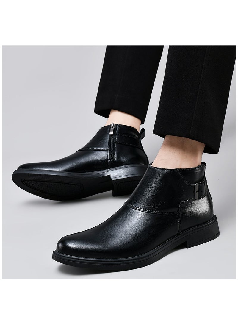 KUYING New Men's Casual Leather Boots  - Image 2