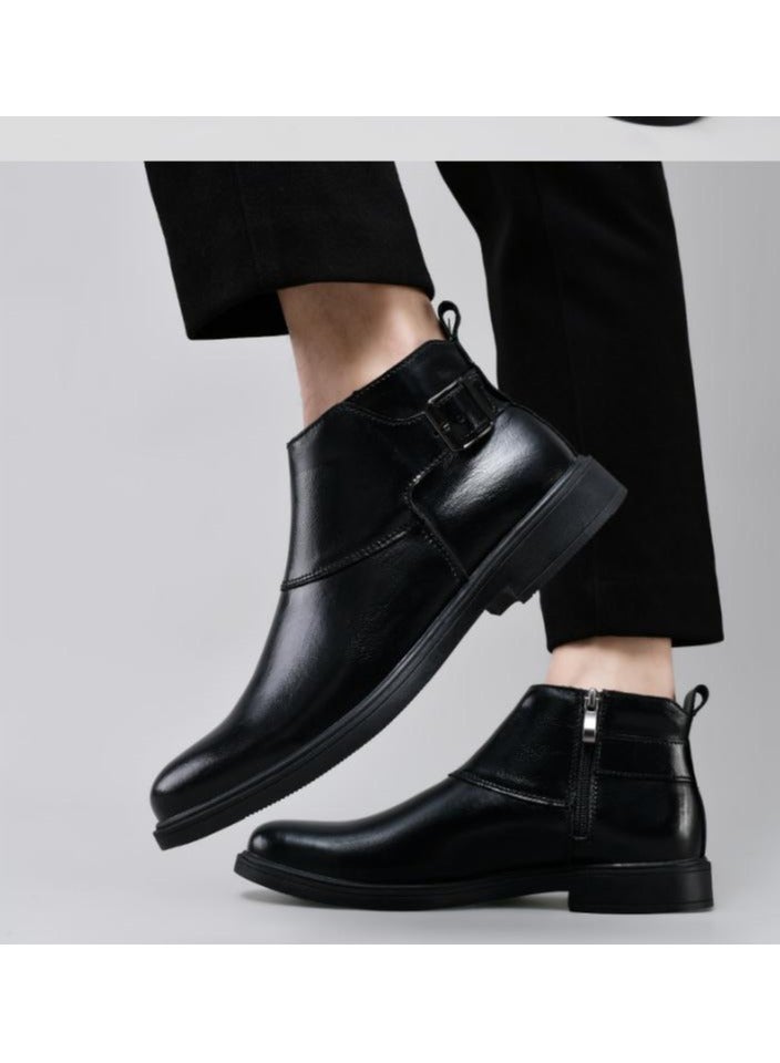 KUYING New Men's Casual Leather Boots  - Image 3