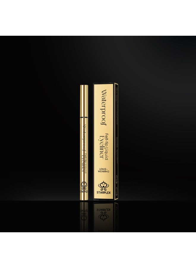 STARPLEX Waterproof Smudge Proof Eyeliner, Quick Dry No Smudge, Felt Tip Beginner Friendly, 12 Hour Long Wear, Draw Inner Liner Fill Lash Gaps, Suitable for Sensitive Eyes - Image 5