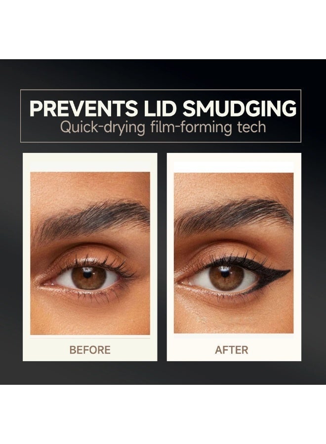 STARPLEX Waterproof Smudge Proof Eyeliner, Quick Dry No Smudge, Felt Tip Beginner Friendly, 12 Hour Long Wear, Draw Inner Liner Fill Lash Gaps, Suitable for Sensitive Eyes - Image 3