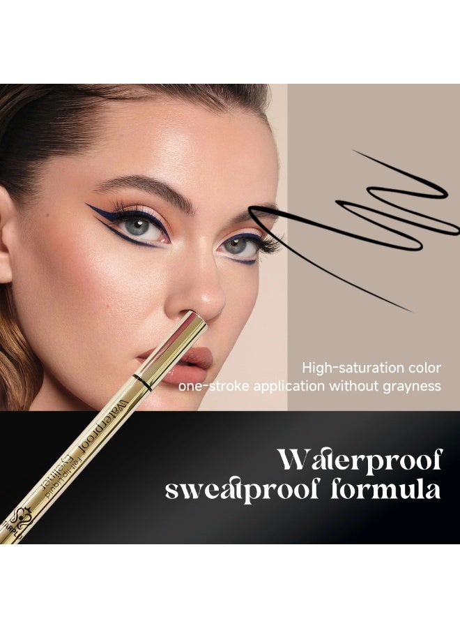 STARPLEX Waterproof Smudge Proof Eyeliner, Quick Dry No Smudge, Felt Tip Beginner Friendly, 12 Hour Long Wear, Draw Inner Liner Fill Lash Gaps, Suitable for Sensitive Eyes - Image 2