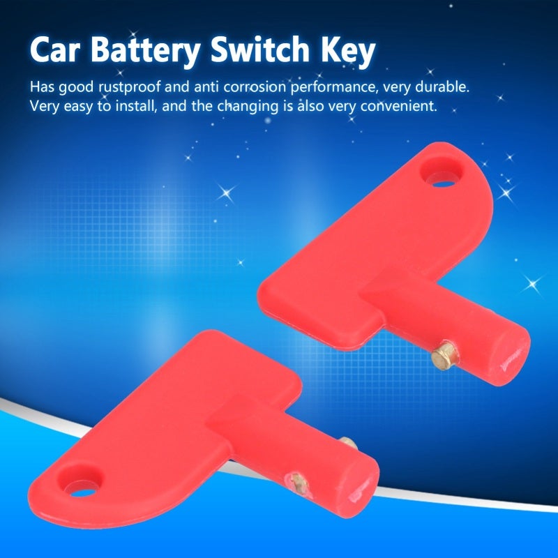 Battery Switch Key: Premium ABS Material Rustproof Corrosion-resistant - Compact 5cm Length 4.3cm Width Lightweight - Durable 4 Pieces for Cars, Ships, Boats, RVs, Campers, Travel Trailers, Trucks - Image 3