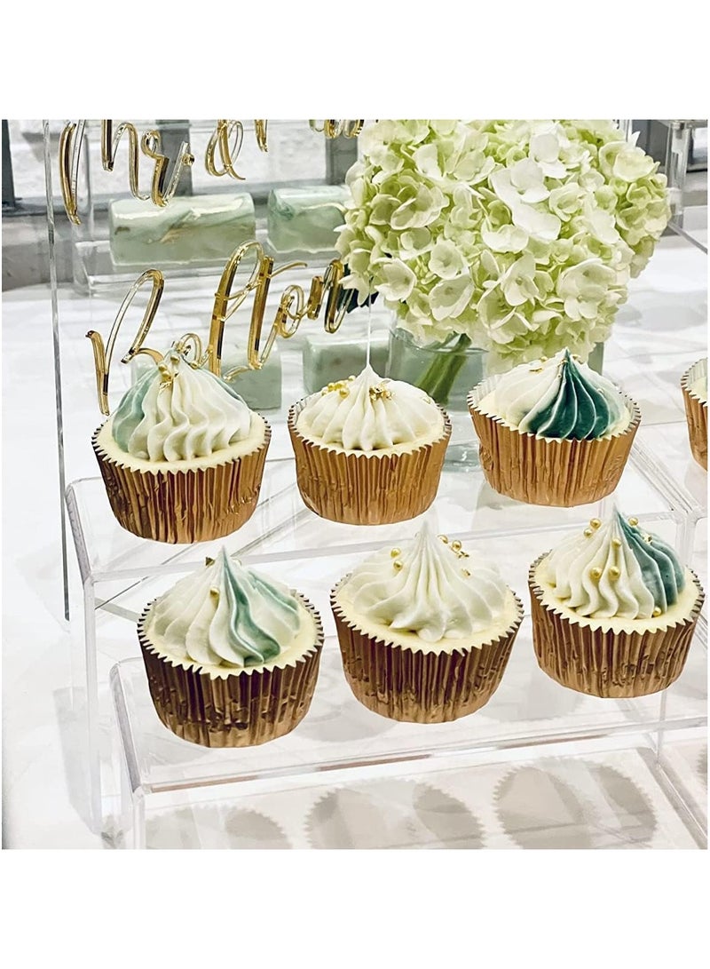 6 pcs Clear Acrylic Showcase Display Risers Dessert and Cupcake Stand Risers for party event shoe Riser Display Organizer Cosmetics Display Riser - Image 3