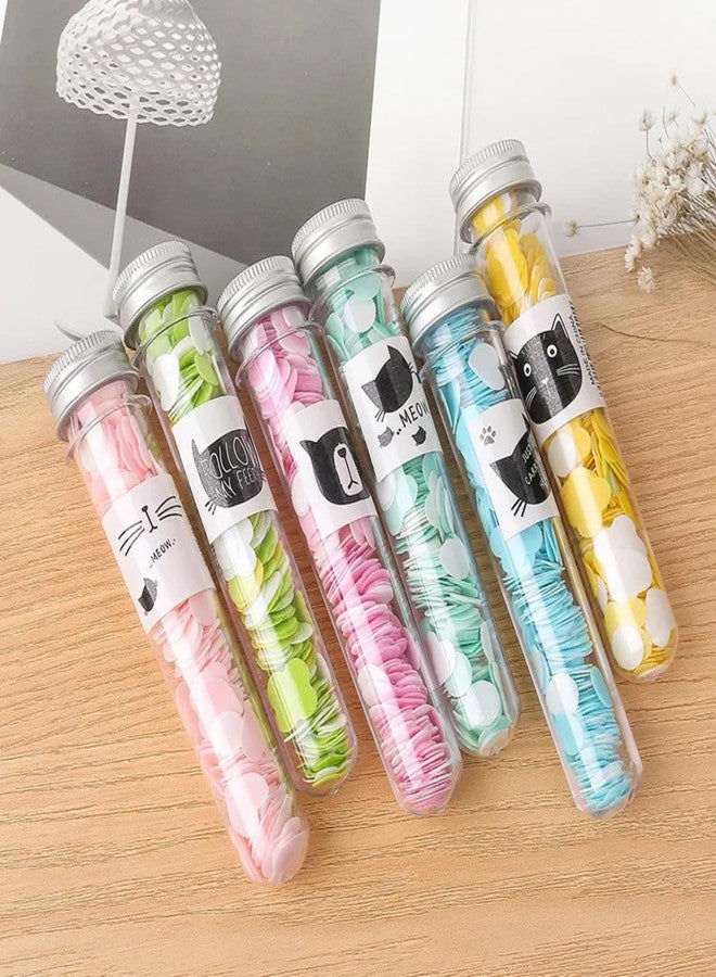 VISUAL ARREST Mini Portable Travel Soap Paper Sheets Disposable Handwashing Strips Flower Shape Test Tube Bottle Soap Paper for Kids School Children Outdoor Cartoon Cute Paper Soap (Pack of 5) - Image 2