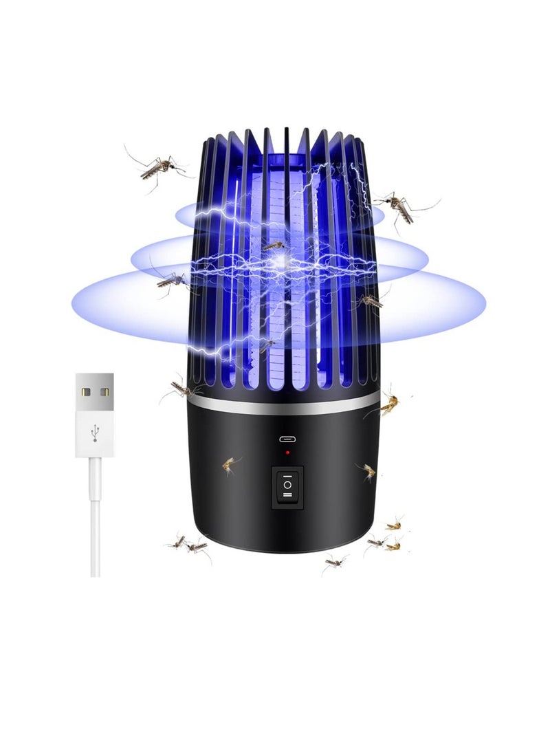 SYOSI Electric Portable Mosquito Killer Lamp, 4000mAh USB Rechargeable with Night Light Electronic Fly Killer for Indoor Outdoor Garden - Image 1