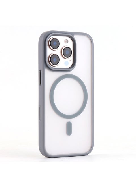 For Iphone 16Promax Skin-sensitive Magnetic Suction Phone Case Smart Touch Button Ai Photo Button For Iphone16-Color:Ai Button-2.0 Skin-feeling Magnetic Shell-grey-Applicable Models:For Iphone 16 Pro Max