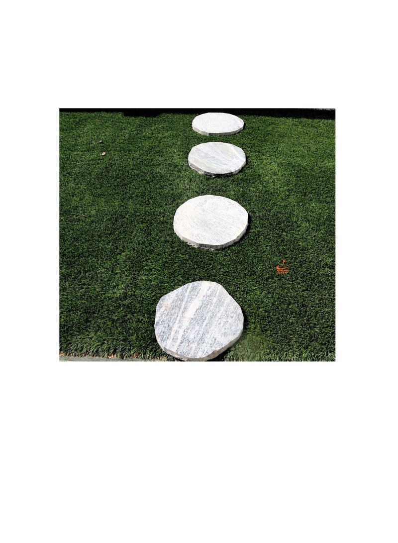KNP Garden stepping stones Anti Slip 28-35cm Round Gray single stones - Image 1