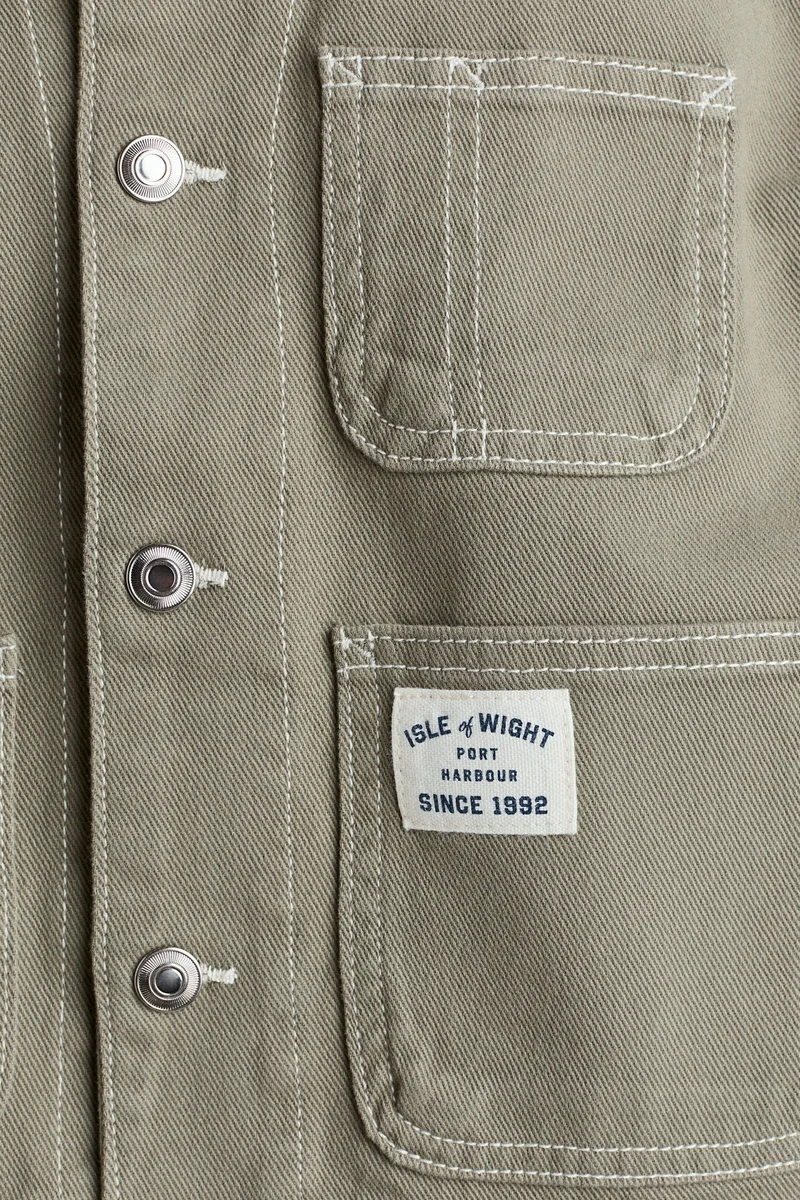 H&M Contrast-collar twill jacket