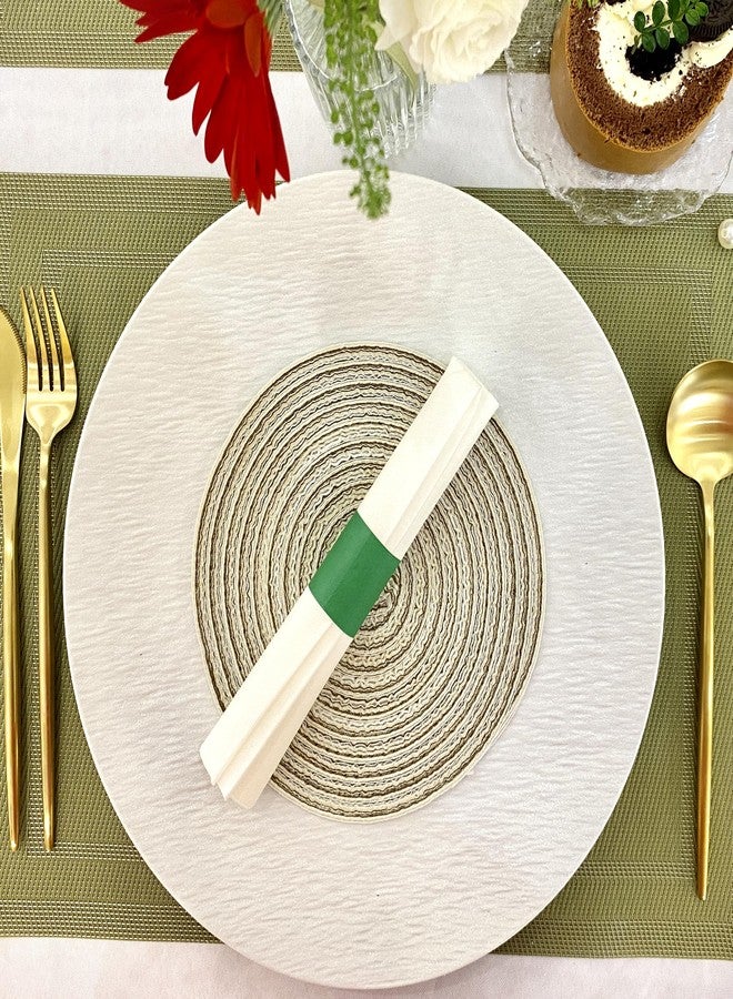 Germiwipe Paper Napkin Band Box of 500,Napkin Rings Self Adhesive,Silverware Wraps Bands Perfect for St. Patrick's Day Birthday Parties, Weddings, Family Reunion & Events (Green - 500pcs) - Image 2