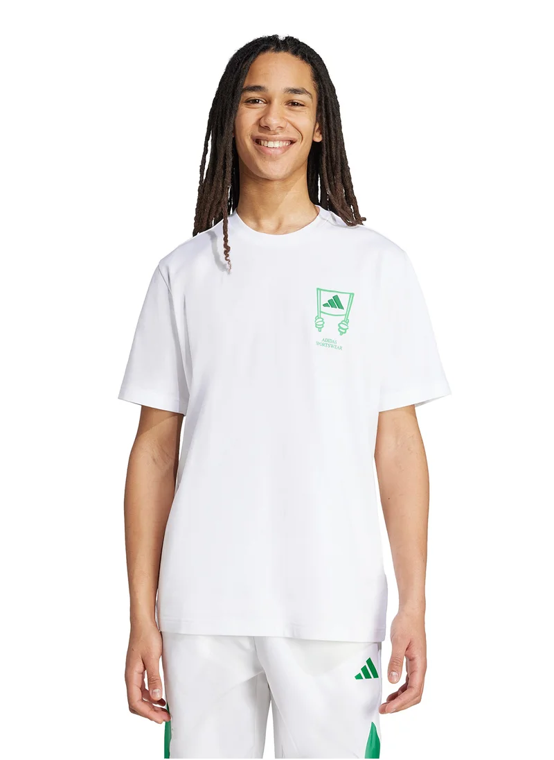 اديداس Stadium Crowd Loose Graphic T-Shirt