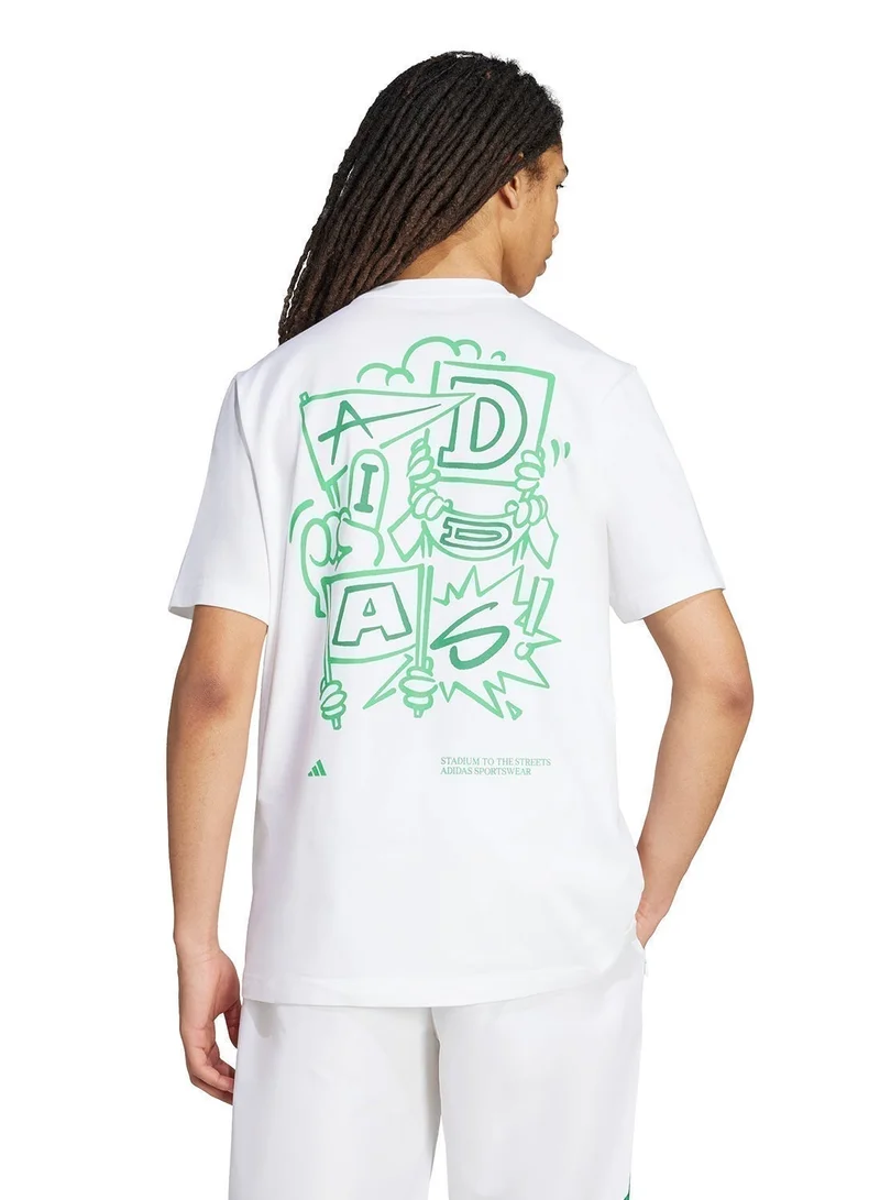 Adidas Stadium Crowd Loose Graphic T-Shirt