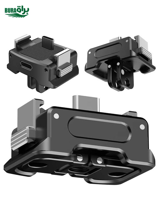 BURAQ For DJI OSMO Pocket 3 Camera Charging Base Quick Release Mount Adapter With 1/4 Inch Hole, Spec: With Tripod  - Image 3