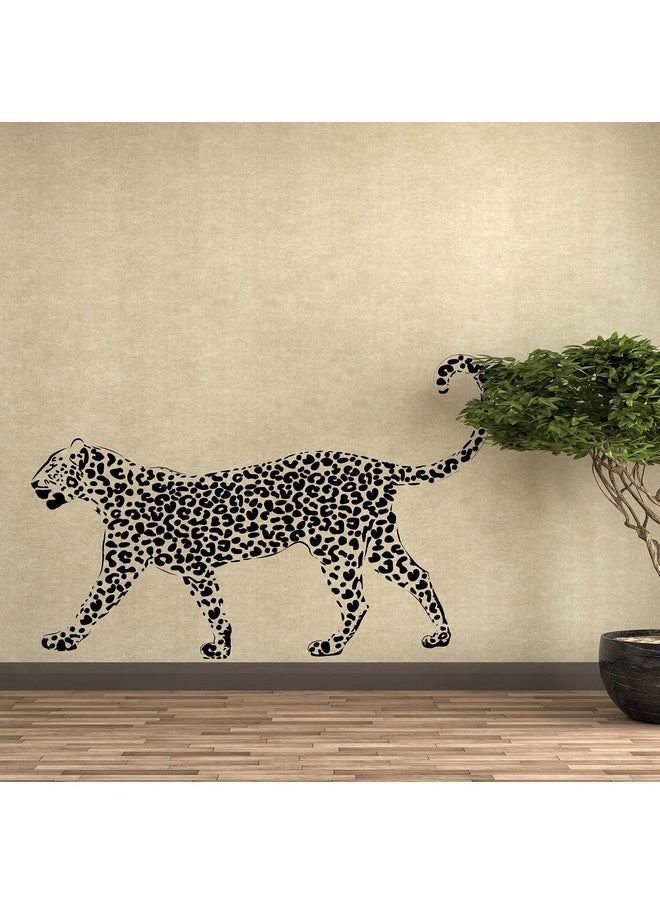 Outus - Outus 4 Sheets Leopard Print Wall Decal Black Leopard Spot Wall Stickers Vinyl Animal Print Pattern DIY Removable Peel and Stick Wallpaper for Nursery Car Door Home Decoration(Black) - Image 1