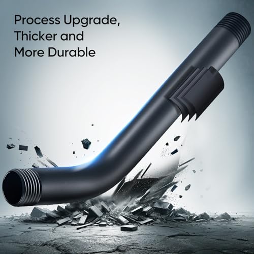 Cobbe Shower Arm with Flange and Teflon Tape, 6-Inches Wall Mounted Shower Pipe Arm Extension for Fixed Shower Head, Matte Black - Image 2
