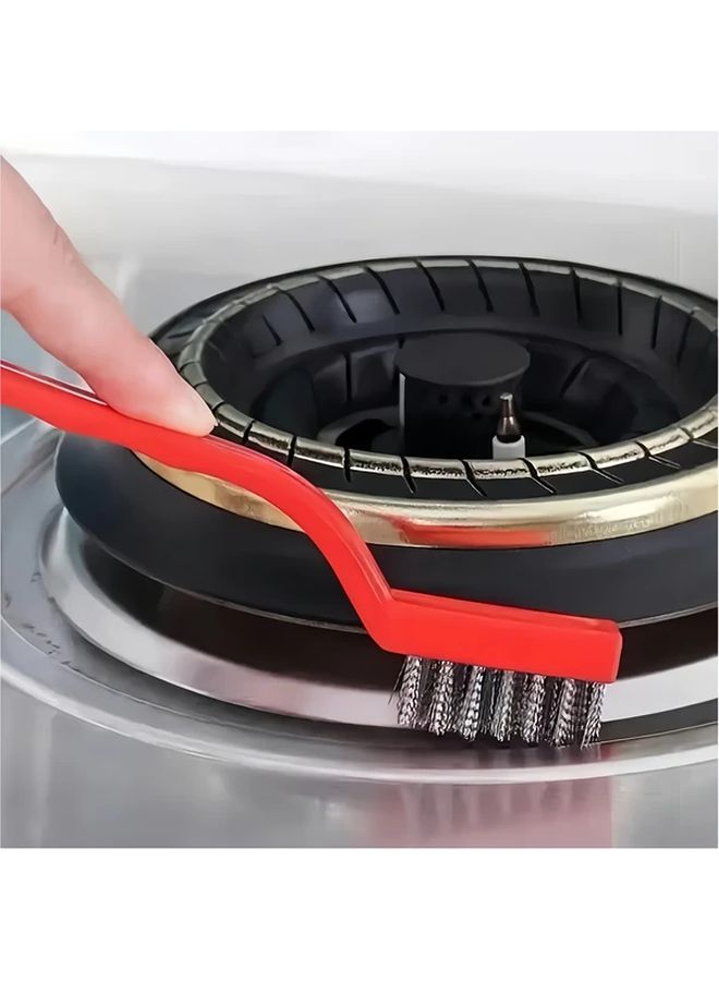 Red Yellow Black Multi Purpose Kitchen Scrubber Set For Stove Top Pots Range Hood - Image 1