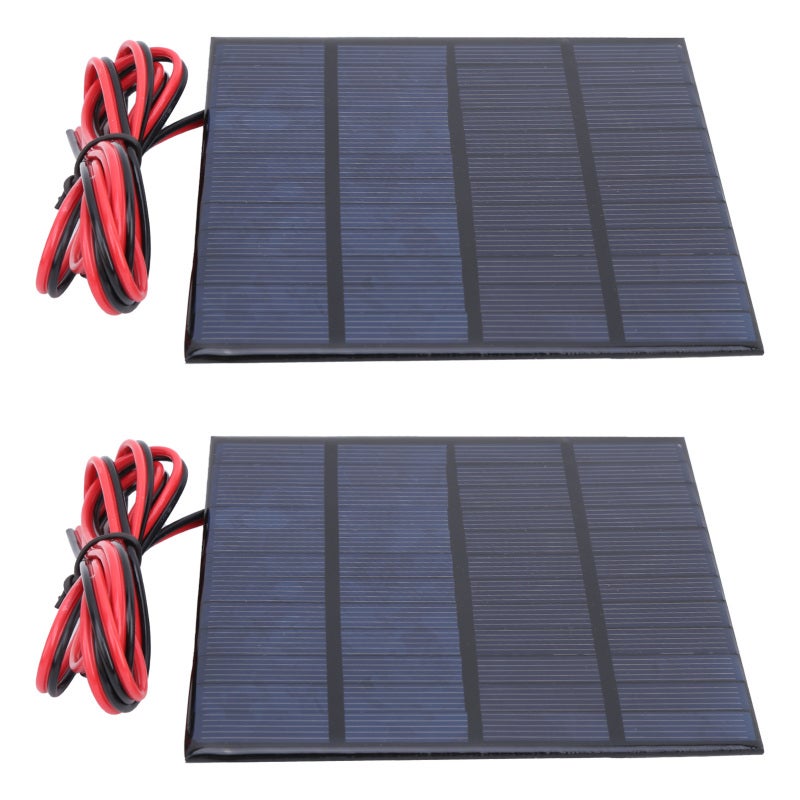 2Pcs Mini Solar Battery Module with 1Meter Cable Hand Operated Supplies DC 12V 150mA - Image 1