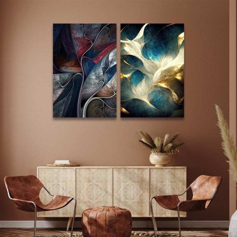 Marktna Modern double canvas painting - Image 1