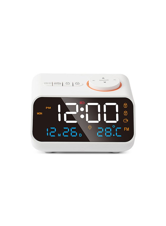 Multifunctional Alarm Clock with FM Radio Rechargeable LED Digital Clock  - Image 1