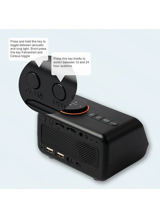 Multifunctional Alarm Clock with FM Radio Rechargeable LED Digital Clock  - Image 3