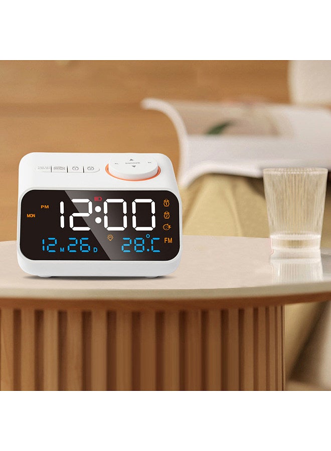 Multifunctional Alarm Clock with FM Radio Rechargeable LED Digital Clock  - Image 5
