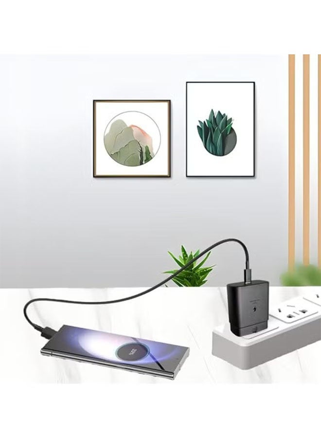 45W Fast Charger adapter, USB C Fast charger plug and 1m Type C charging cable, compatible with Samsung Galaxy Galaxy S25 Ultra, S24 Ultra, S23 Ultra, S22, Z Fold 5, A14, A33, A54 USB C charging cable adapters - Image 2