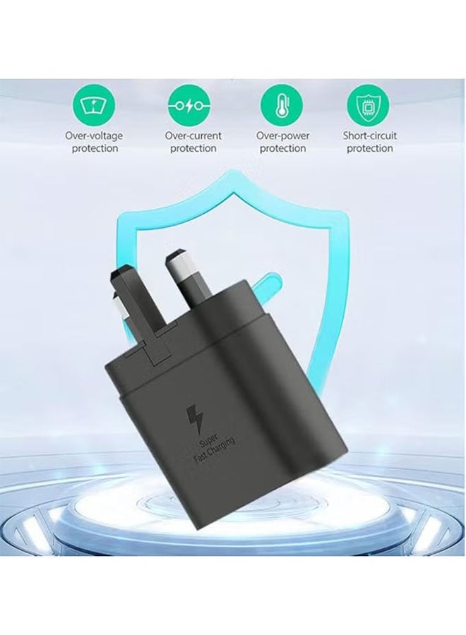 45W Fast Charger adapter, USB C Fast charger plug and 1m Type C charging cable, compatible with Samsung Galaxy Galaxy S25 Ultra, S24 Ultra, S23 Ultra, S22, Z Fold 5, A14, A33, A54 USB C charging cable adapters - Image 3