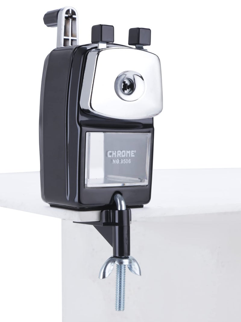 Chrome 9506 - Metal Body Pencil Sharpener (Black) - Image 2