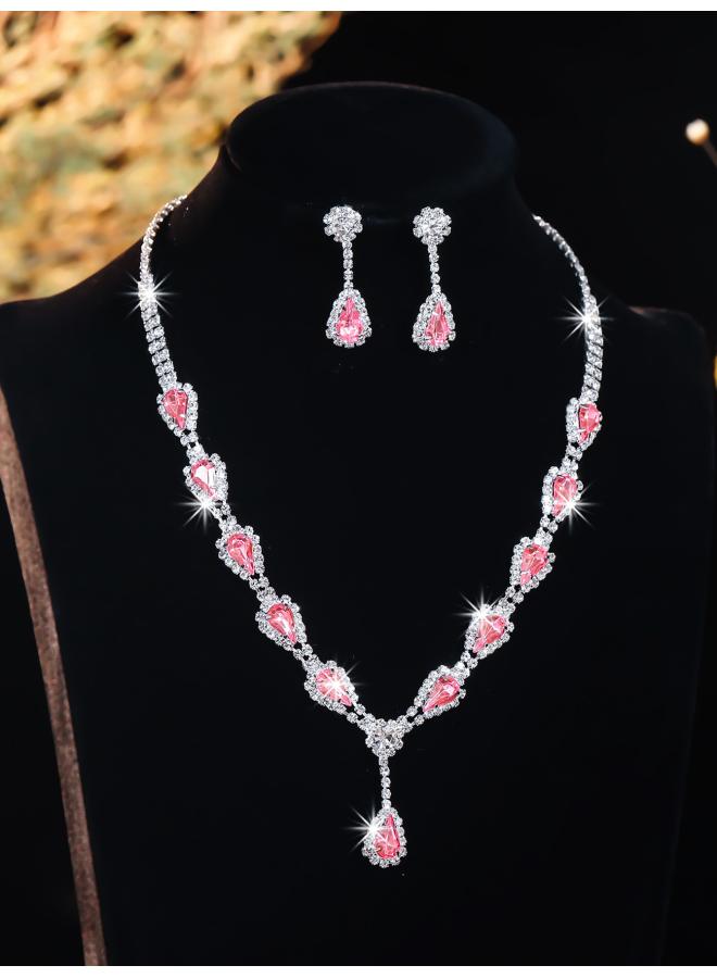 Europe And The United States Necklace Suit Earrings Jewelry Suit Banquet Dress Chain Fashion Joker Bridal Jewelry