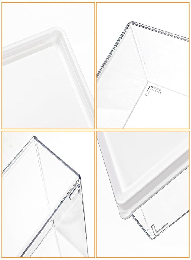 ZENFUN 6 Pc Pasta Containers with Lids for Pantry, Airtight Spaghetti Noodle Holder, Plastic Food Keeper for Fridge Kitchen Cabinet, 3" x 11" x 2", BPA-FREE - Image 4