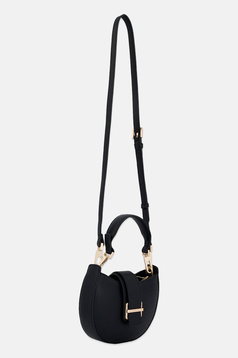 Gino Rossi Women Brand Logo Cross Body Bag, Black - Image 2