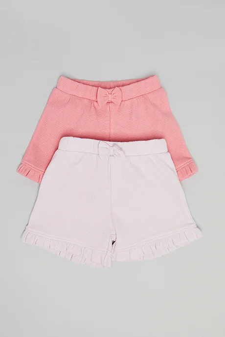 أر أند بي 2 Pack Solid Shorts with Elastic Waist