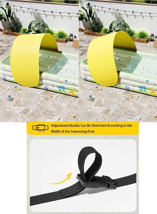 Pool Sunshade Automatic Quick Opening Sunshade Protection Children's Inflatable Swimming Pool Home Outdoor Large Pool Foldable Sunshade (Suitable for Swimming pools: 2.6m, 3m, 3.88m)