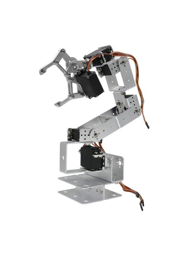 diymore Silver ROT3U 6DOF Aluminium Robot Arm Mechanical Robotic Clamp Claw Kits for Arduino(Parts) - Image 3