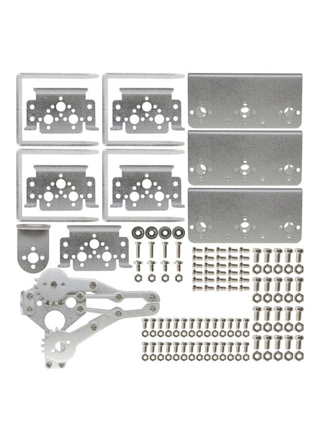 diymore Silver ROT3U 6DOF Aluminium Robot Arm Mechanical Robotic Clamp Claw Kits for Arduino(Parts) - Image 2