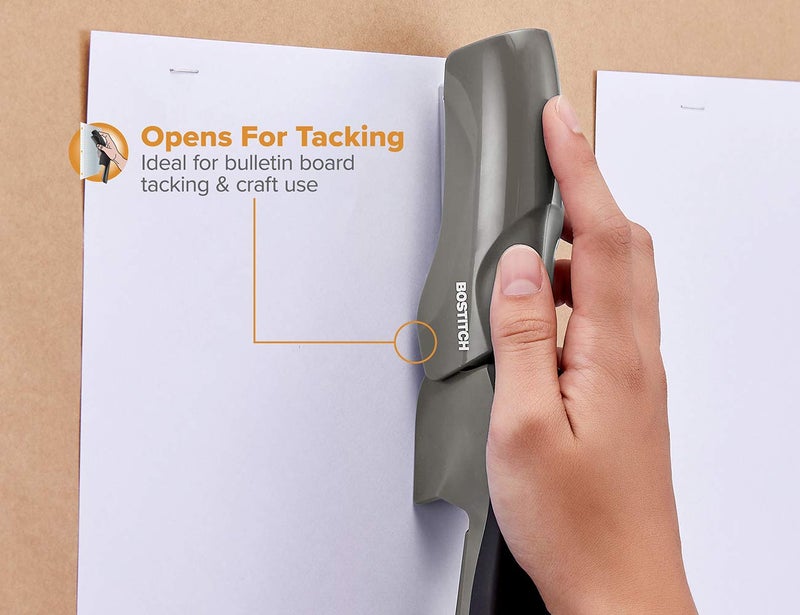 Bostitch Office Heavy Duty Stapler, 40 Sheet Capacity, No Jam, Half Strip, Fits into the Palm of Your Hand, For Classroom, Office or Desk, Gray - Image 5