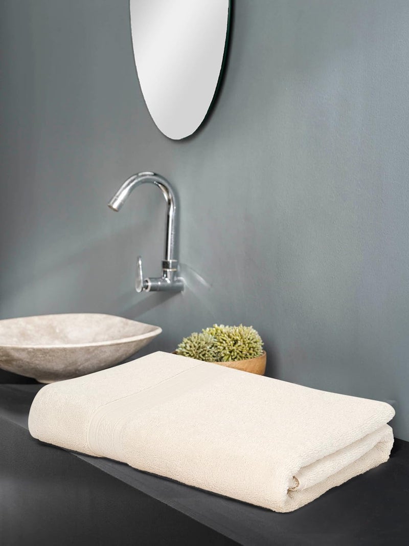 Ambra Linens 500 GSM Highly Absorbent Towels Set, 100% Cotton, Soft and Plush, All Seasons Use, Large, Everyday Use, Durable (4 Pcs Hand Towel Set, Cream) - Image 2