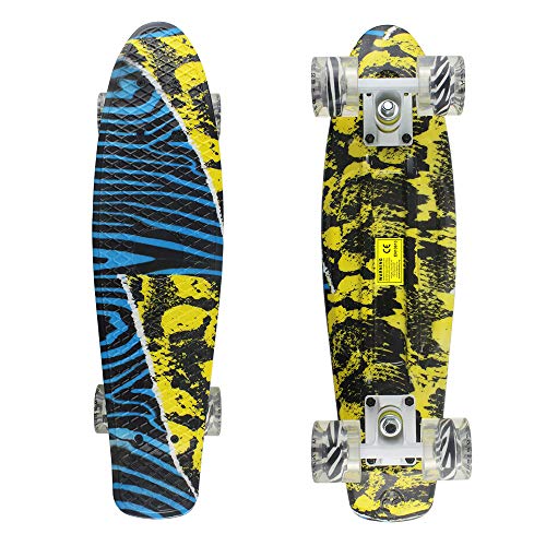 Meketec Skateboard Toddler 22 inch Complete Mini Cruiser Boys Skateboards for Kids Girl Youth Beginner Children Teenagers Adults Dog Zebra - Image 3