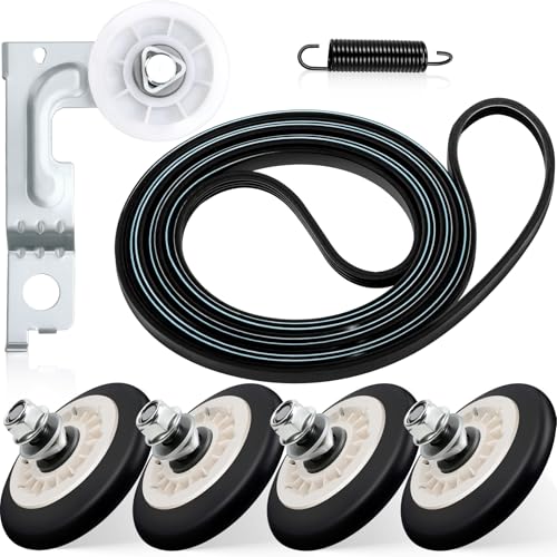 M Motico Upgraded Dryer Roller Kit for LG Kenmore Dryer Parts, Dryer Repair Kit Include 4581EL2002L Dryer Rollers, 4561EL3002A Dryer Idler Pulley, 4400EL2001F Dryer Belt Compatible with DLE3733W DLE3777W - Image 1