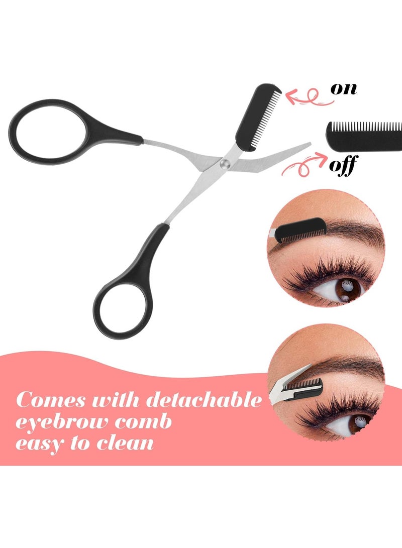 KIKI Professional Eyebrow and Beard Trimming Scissors with Built-In Comb – Precision Scissors with Ergonomic Non-Slip Handle for Accurate Eyebrow and Beard Grooming – Salon-Quality Personal Care Tool for Men and Women, Easy to Use at Home or in Beauty Salons - Image 4
