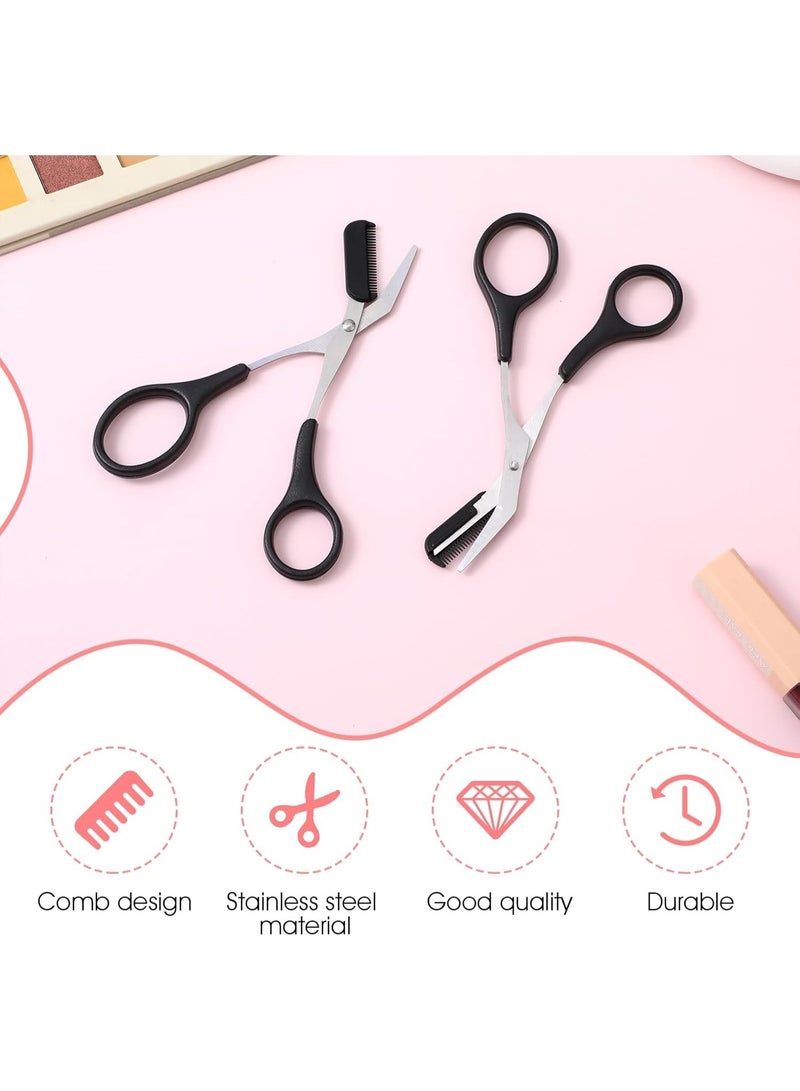 KIKI Professional Eyebrow and Beard Trimming Scissors with Built-In Comb – Precision Scissors with Ergonomic Non-Slip Handle for Accurate Eyebrow and Beard Grooming – Salon-Quality Personal Care Tool for Men and Women, Easy to Use at Home or in Beauty Salons - Image 3