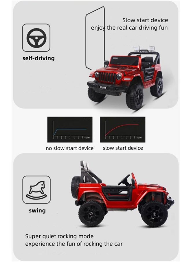 FUN MOMENT Electric Ride-On Car With Two Seats And Remote Control For Kids  - Image 5