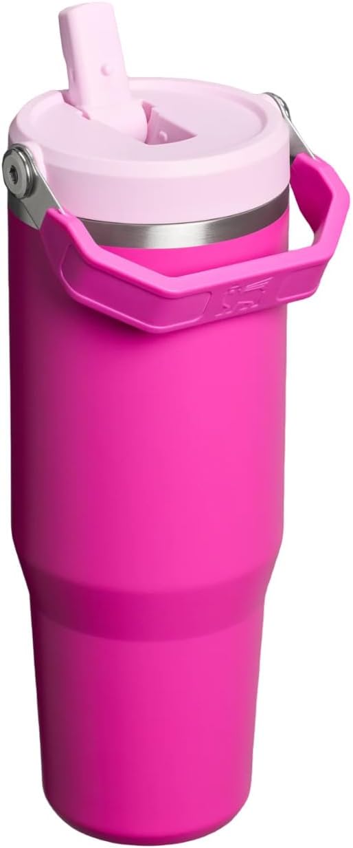 Stanley Ice Flow GO 890ml/30oz Flip Straw Water Bottle - Violet Blossom - Image 3