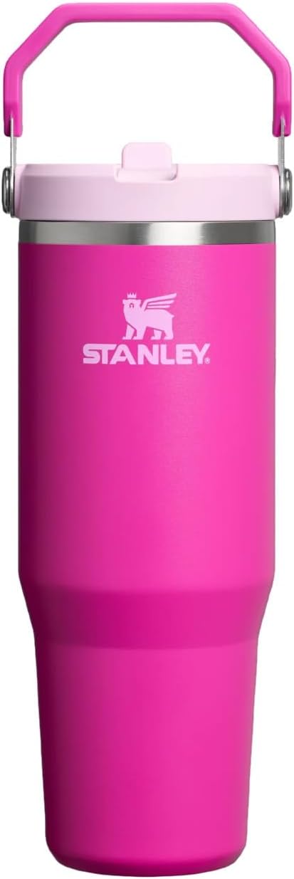 Stanley Ice Flow GO 890ml/30oz Flip Straw Water Bottle - Violet Blossom - Image 1