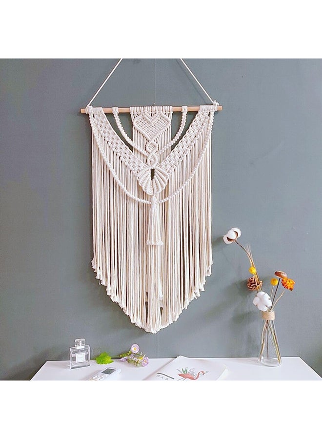 انتيكيانو مكرمية جدارية للتعليق على الحائط، ديكور عصري بوهيمي 80x50 سم - Image 1