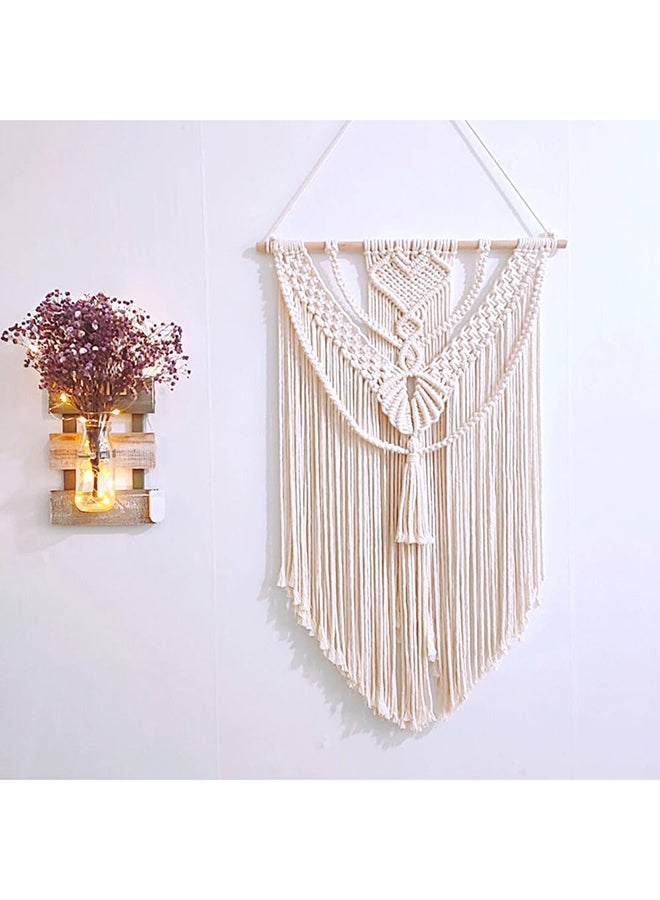 انتيكيانو مكرمية جدارية للتعليق على الحائط، ديكور عصري بوهيمي 80x50 سم - Image 2