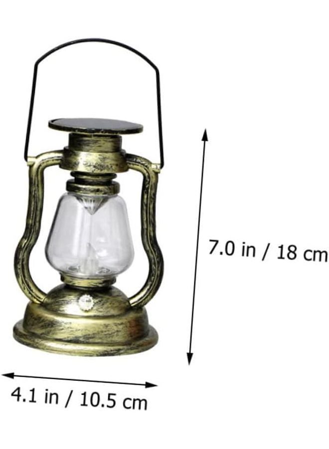 فانوس كلاسيكي يعمل بالطاقة الشمسية لتزيين الحدائق والتراسات الخارجية مع مصباح محمول - Image 3